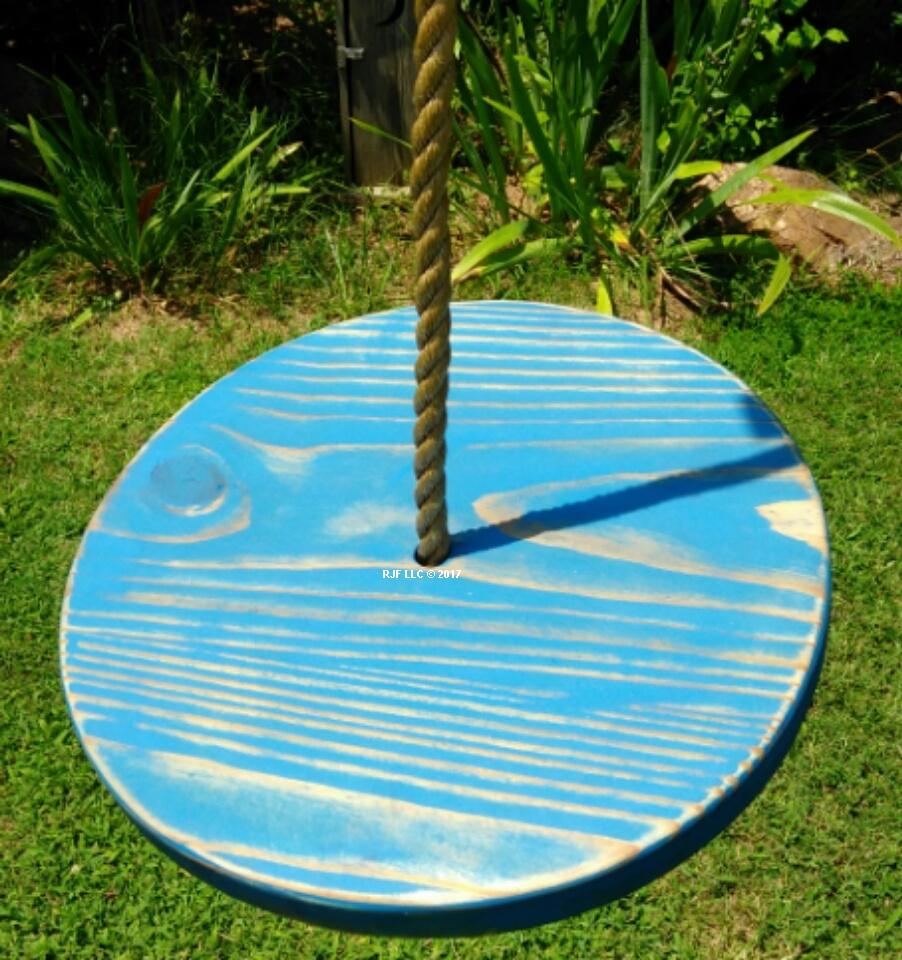 Blue Distressed Disc Swing