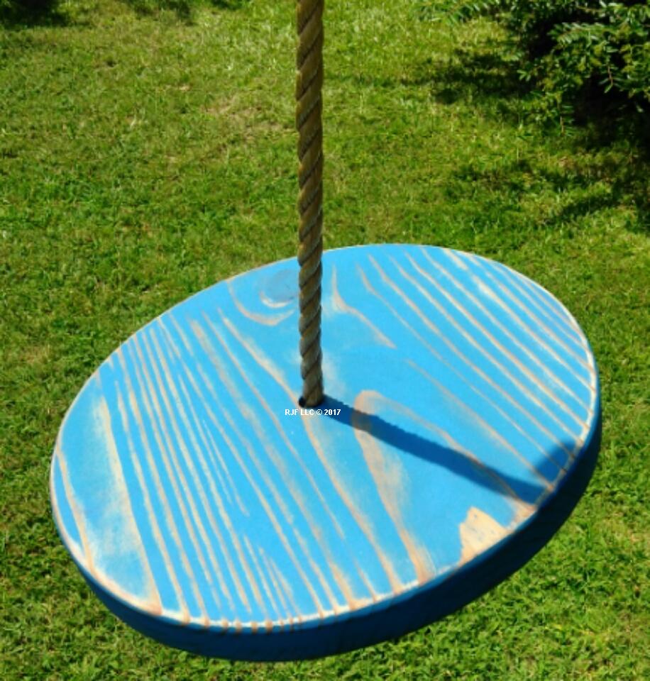 Blue Distressed Disc Swing