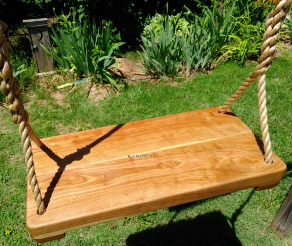 Cherry Thick Wood Tree Swing