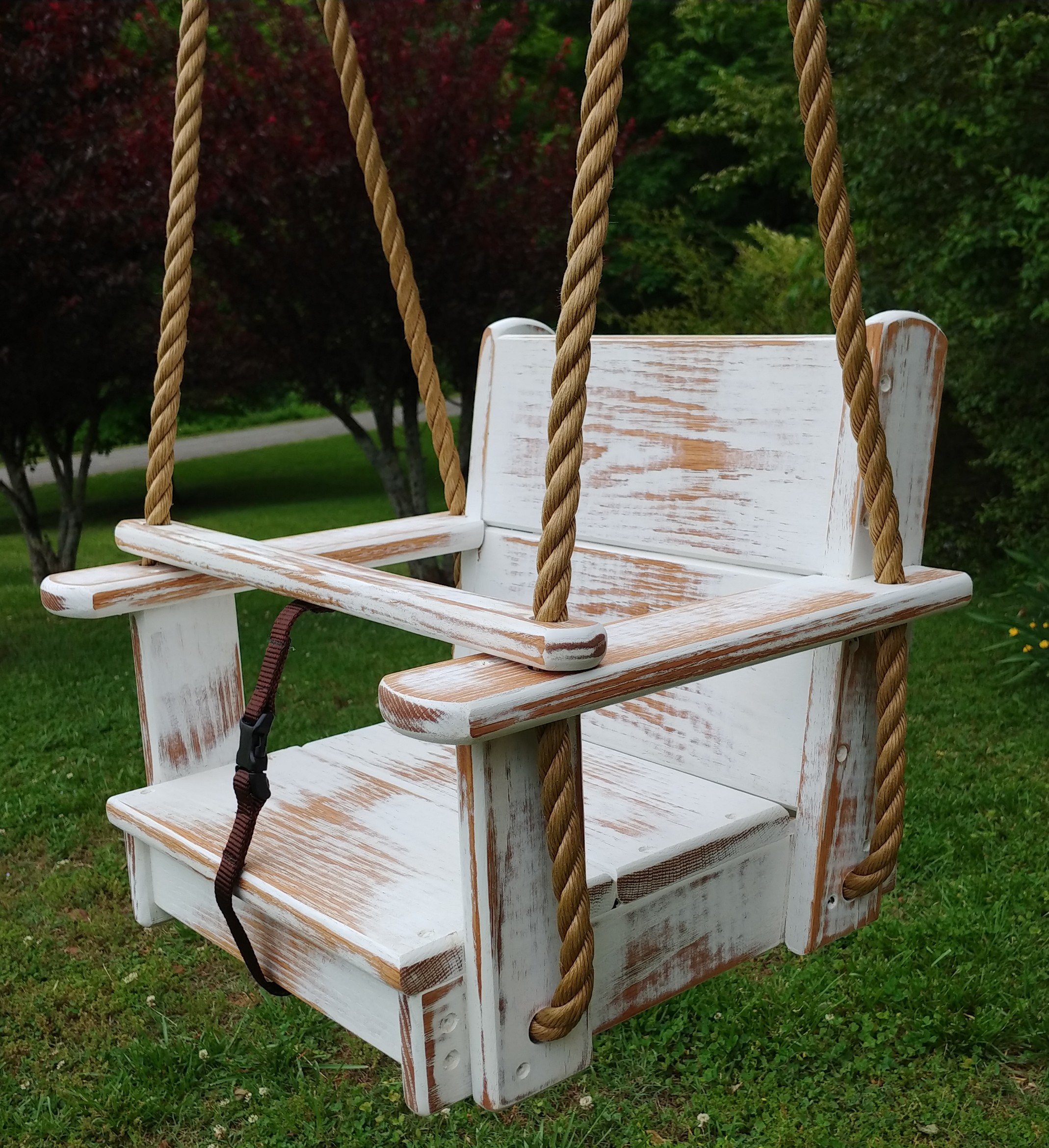 Distressed Seat Swing (White)