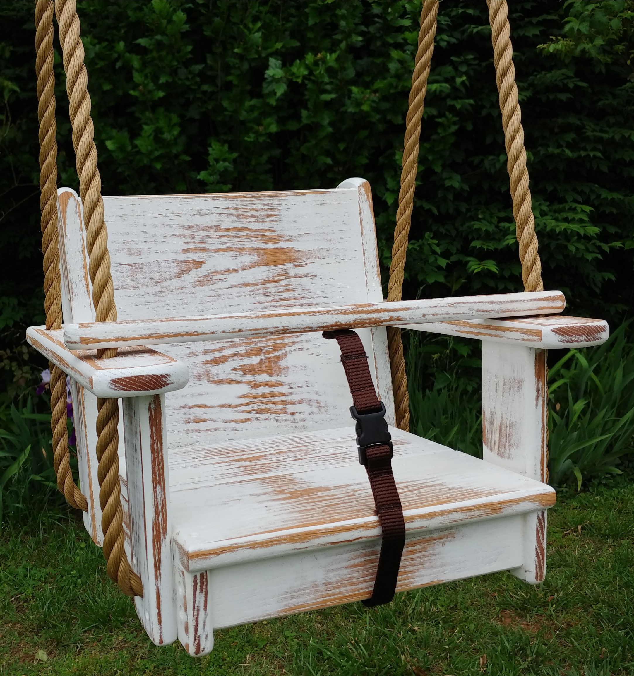 Distressed Seat Swing (White)