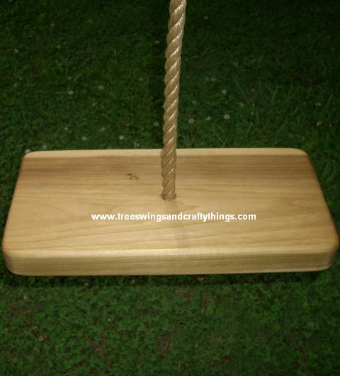 Poplar 1 Hole Wood Tree Swing