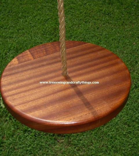 Sapele Disc Wood Tree Swing