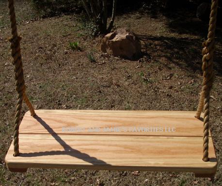 Red Oak Wide Wood Tree Swing