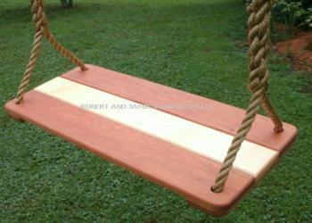 Cherry Maple Wide Wood Tree Swing