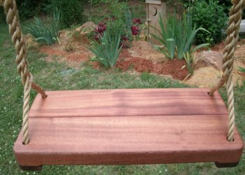 Sapele Wide Thick Wood Tree Swing