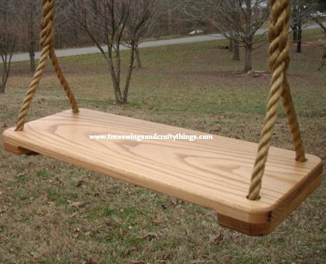 9 Inch Red Oak Wood Tree Swing