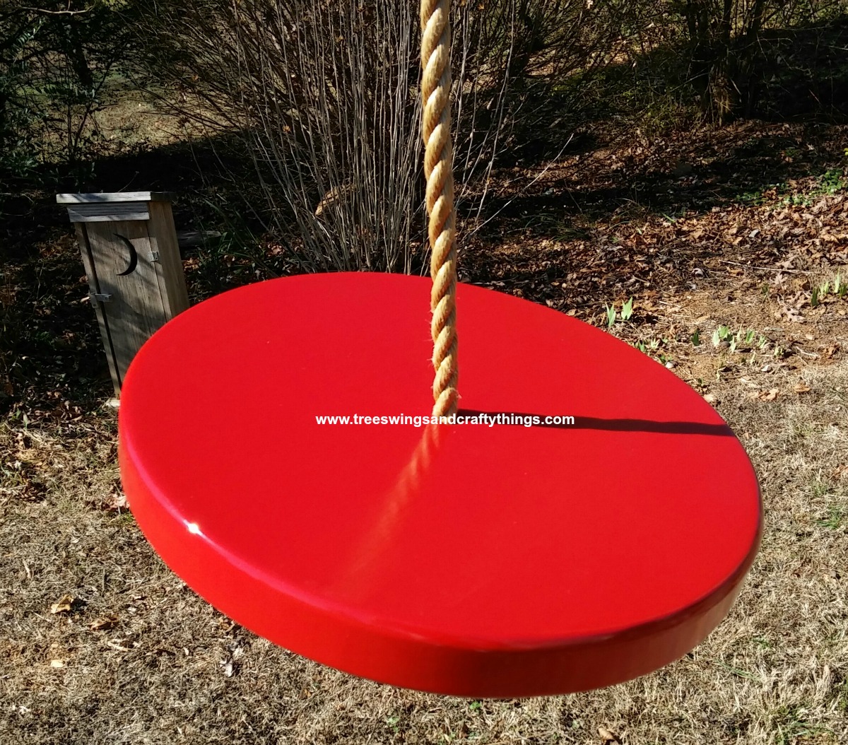 Painted Disc Wood Tree Swing